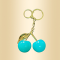 Cyan Blue Cherry Charm